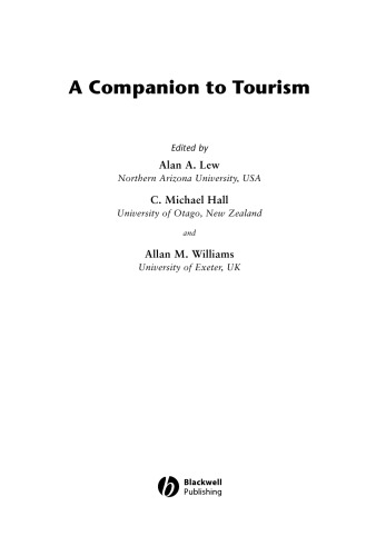 A Companion to Tourism ()