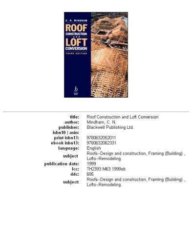 Roof Construction and Loft Conversion 3rd Edition