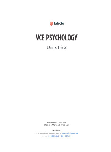 Edrolo VCE Psychology Units 1 & 2
