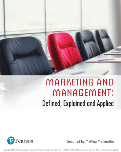 Marketing and Management: Defined, Explained and Applied