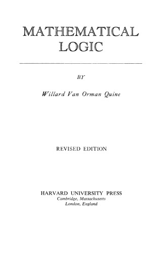 Mathematical Logic: Revised Edition