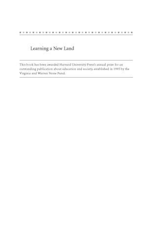 Learning a New Land: Immigrant Students in American Society