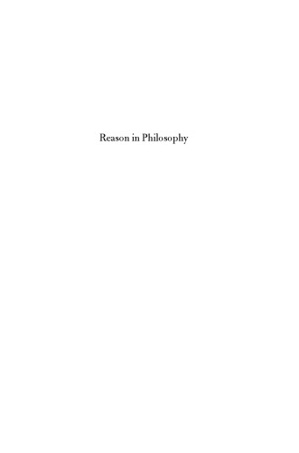 Reason in Philosophy: Animating Ideas