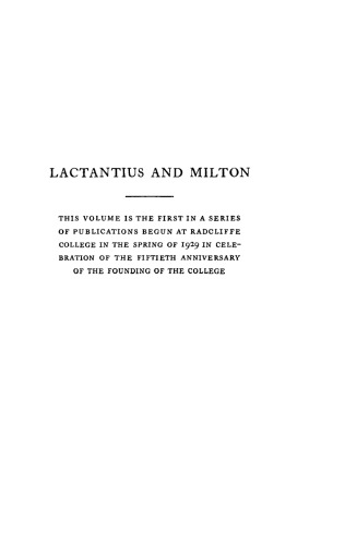 Lactantius and Milton