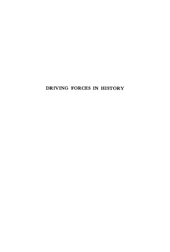 Driving Forces in History: Drivmakter i historia, Oslo, 1959