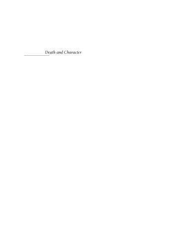 Death and Character: Further Reflections on Hume
