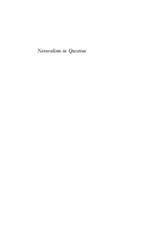 Naturalism in Question