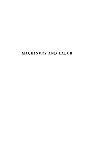 Chapters on Machinery and Labor