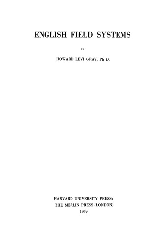 English Field Systems: Reprint of 1915 edition