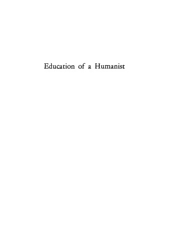 Education of a Humanist