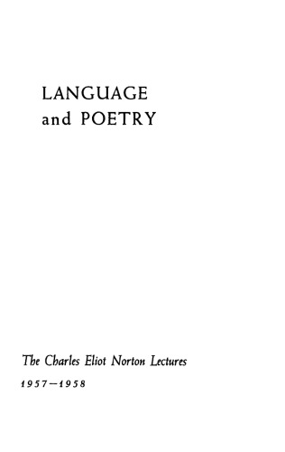 Language and Poetry: Some Poets of Spain