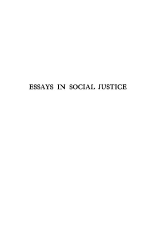 Essays in Social Justice