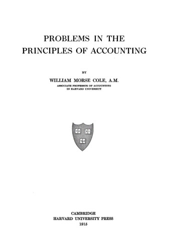 Problems in the Principles of Accounting