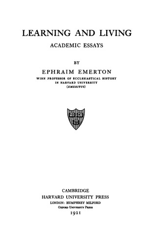 Learning and Living: Academic Essays