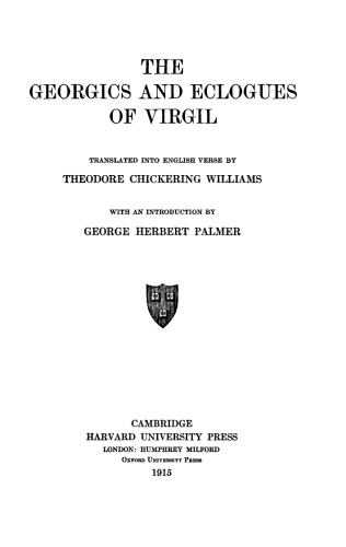 The Georgics and Eclogues of Virgil