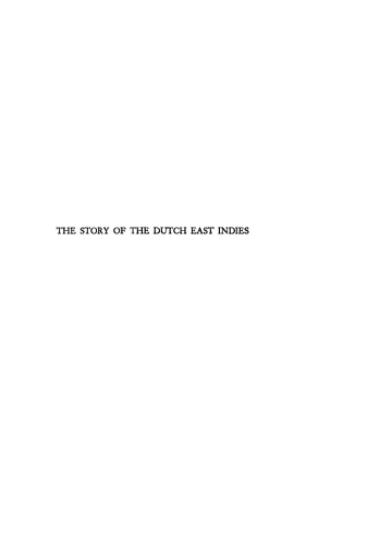 The Story of the Dutch East Indies