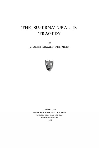 The Supernatural in Tragedy