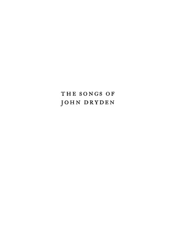 Songs of John Dryden