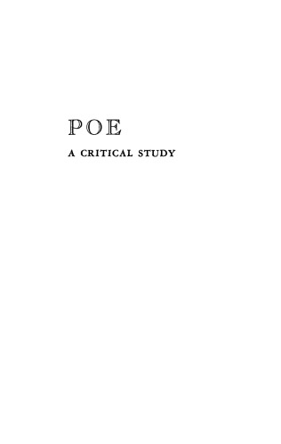 Poe: A Critical Study