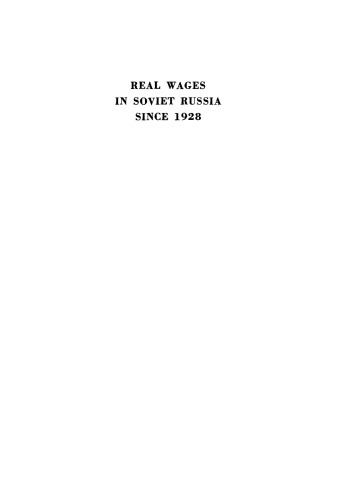 Real Wages in Soviet Russia since 1928