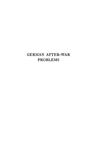 German After-War Problems