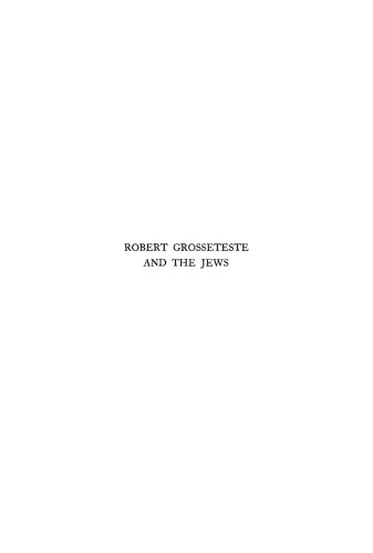 Robert Grosseteste and the Jews