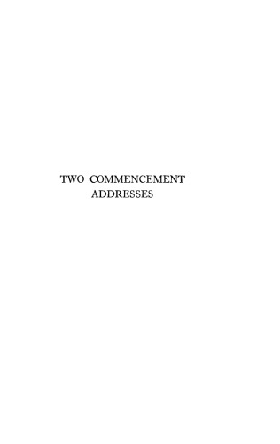 Two Commencement Addresses