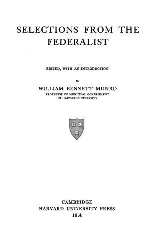 Selections from the Federalist