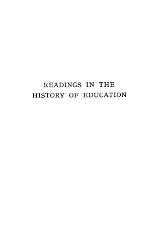 Readings in the History of Education: Mediaeval Universities