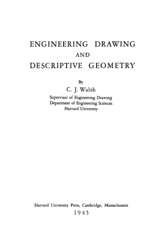 Engineering Drawing and Descriptive Geometry