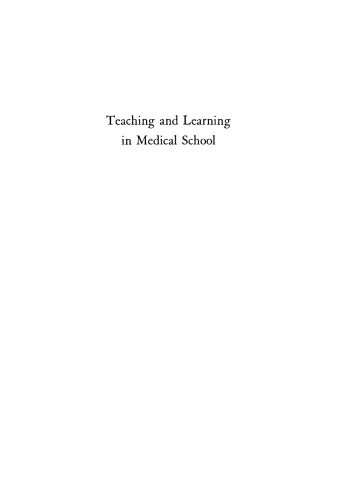 Teaching and Learning in Medical School