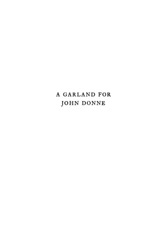 Garland for John Donne, 1631-1931