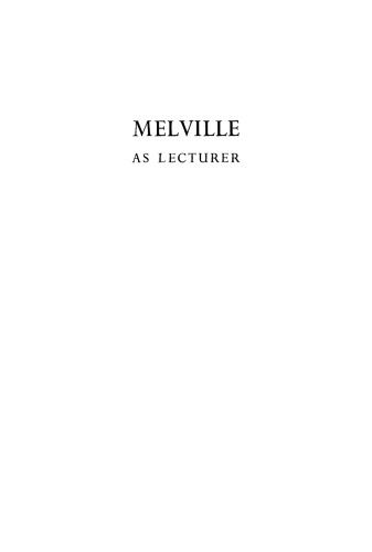 Melville as Lecturer