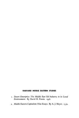 Middle Eastern Capitalism: Nine Essays