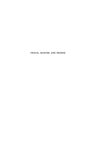 Freud: Master and Friend