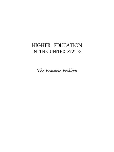 Higher Education in the United States: The Economic Problems