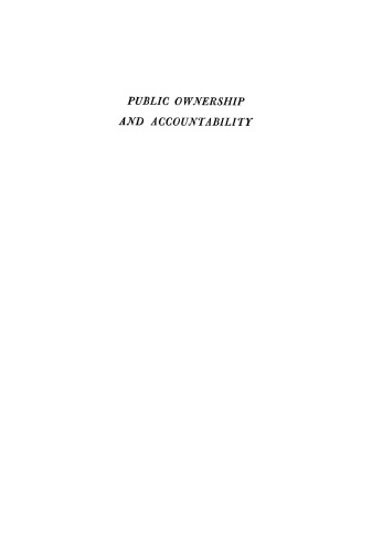 Public Ownership and Accountability: The Canadian Experience