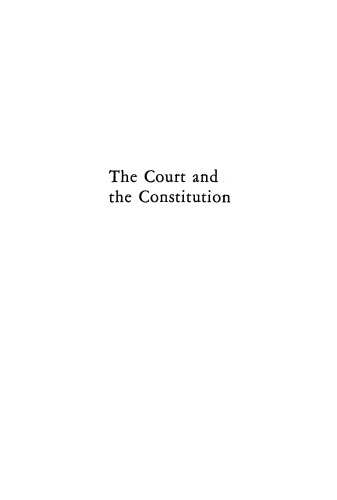 The Court and the Constitution