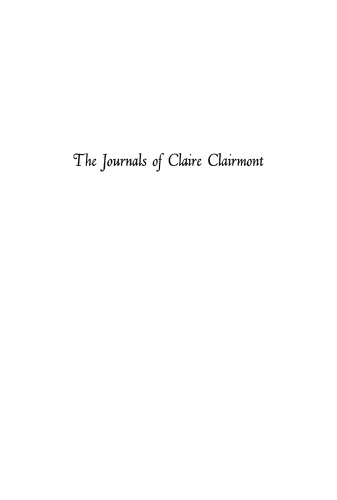 The Journals of Claire Clairmont