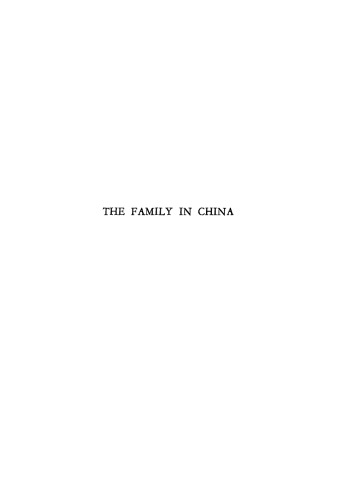 The Family Revolution in Modern China