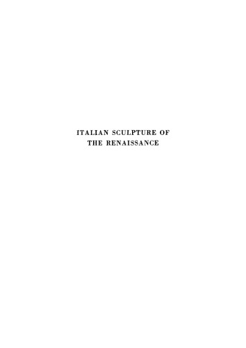 Italian Sculpture of the Renaissance