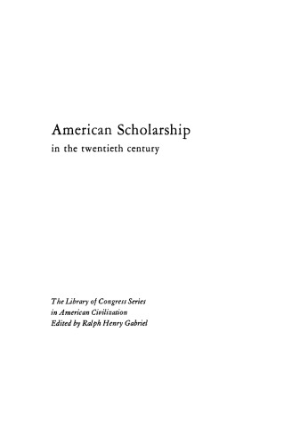 American Scholarship in the Twentieth Century
