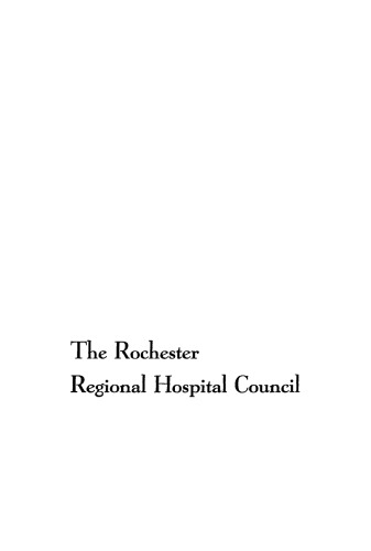 The Rochester Regional Hospital Council