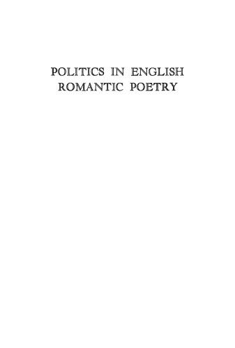 Politics in English Romantic Poetry