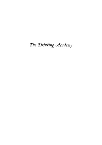 The Drinking Academy: A Play by Thomas Randolph