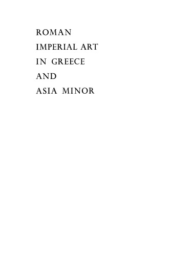 Roman Imperial Art in Greece and Asia Minor