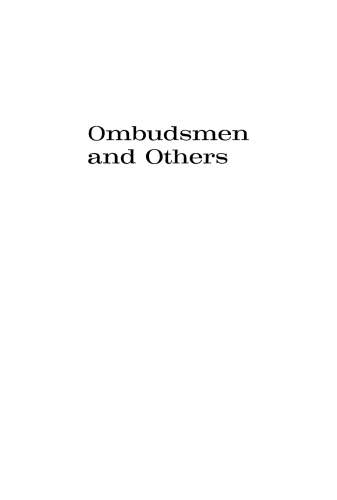 Ombudsmen and Others: Citizens's Protectors in Nine Countries