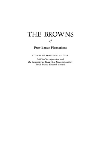 The Browns of Providence Plantations: Colonial Years