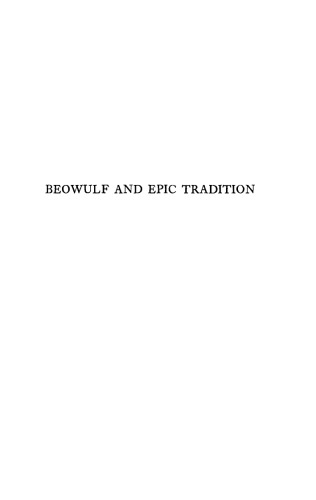 Beowulf and Epic Tradition