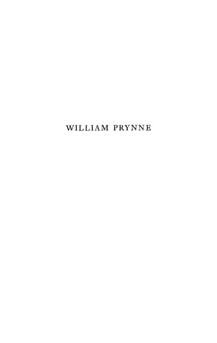 William Prynne: A Study in Puritanism